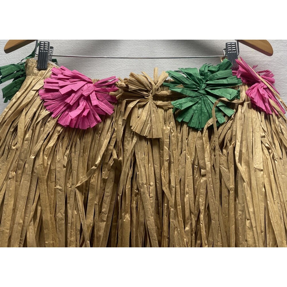 Adult Plus Size XXL Costumes Hula Grass Skirt Mimi Raffia Halloween Costume NEW! - Picture 5 of 10